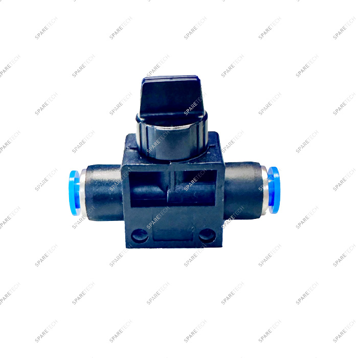 Straight connection PBT  6-8mm with hand valve